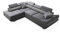 Robin Saturn Ecksofa mit Schlaffunktion Bettkasten 5 Verstellbare Kopfstützen 2 Kissen Sofa L-Form Schlafsofa Freistehende Eckcouch Schlafcouch Wohnzimmermöbel Wohnlandschaft Links Grau