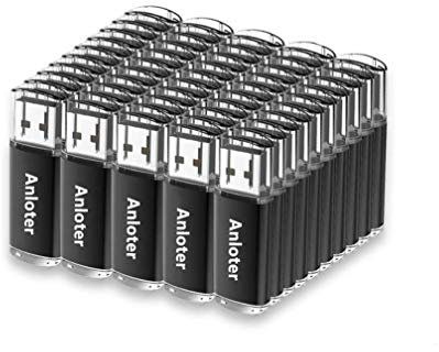 Anloter Chiavette USB per computer, laptop, Mac, tablet, idea regalo, 64 MB, 50 pezzi