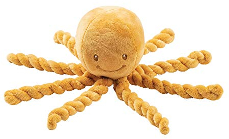 Nattou 877534 Kuscheltier Oktopus, Für Neugeborene und Frühchen, 23 cm, Lapidou, Ocker