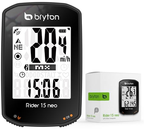 Bryton Rider 15neo: Präzise Aufzeichnung von Strecken und Daten mit kabellosem GPS-Fahrradcomputer, ideal für Einsteiger