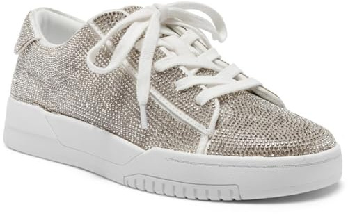 Jessica Simpson Women's Silesta Sparkle Sneaker, White, 9