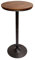 VILAVITA Abnehmbarer Bartisch, Holz, runde Kneipentisch, Holzplatte mit Metallbein und Sockel, 55 cm oben und 102 cm hoch, Retro-Finish