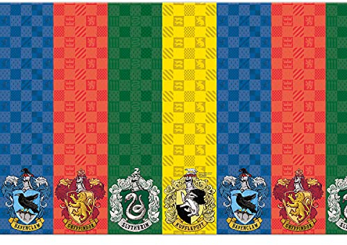 Procos 93367 - Tischdecke mit Papier-Folie, FSC® Mix, Harry Potter, 120x180 cm, Kindergeburtstag