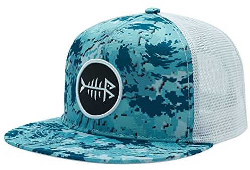 Bassdash Flache Trucker Cap Verstellbar Snapback Cap Baseballkappen Mesh Rückseite für Herren Damen Angeln Jagd