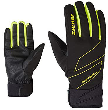 Ziener Herren Ilion Freizeit- / Funktions- / Outdoor-Handschuhe | Soft-Shell, Winddicht, wasserdicht, Poison Yellow, 6
