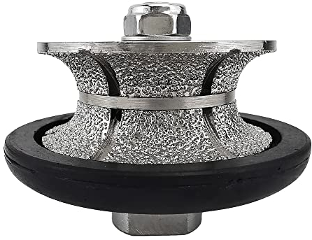 NBB Roue profilée diamantée, fraise foret toupie diamant, Roue de profil diamant, mèche pour profiler carreaux porcelaine céramique granit marbre pierre, pour meuleuse d'angle (V Full-Bullnose, V20)