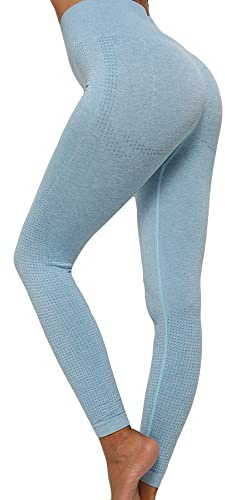 Merlvida Push Up Legging de Sport Femme Elastique Opaque Pantalon Femme Taille Haute Compression Anti Cellulite Leggings Femme Butt Lift Slim Fit Sportswear sans Couture Collants Gym Yoga Fitness