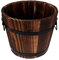 rightclick Antique Design Wooden Barrel Planter, Garden Half Barrel Planter, Indoor/Outdoor Wooden Plant Pot, Multipurpose Large Planter For Patio/Entrance/Living Room(38 X 30cm) Brown