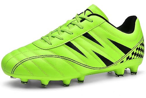 ASHION Fußballschuh Kinder Fussballschuhe Footballschuhe Outdoor Athletic Soccer Schuhe Z01,C Grün,37 EU