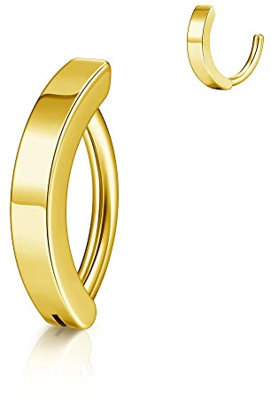 PiercingJak Piercing Nombril Clicker 14G Arcade Anneau en Acier Inoxydable | Piercing Nombril Inversé Courbé Boucle Clou Piercing Nombril Anneau Pavé Zircons Brillant en Acier Inoxydable pour Femmes