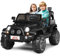 COSTWAY Kinder Elektroauto 2 Sitzer mit 2,4G-Fernbedienung, 3 Gang 12V Kinderauto mit MP3, Musik, Hupe und Scheinwerfer, Elektro Auto 2,5-4 km/h, für Kinder ab 3 Jahre (Schwarz)