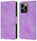 Head Case Designs Offizielle Suzan Lind Violett Rosa Wirbel Aus Marmor Leder Brieftaschen Handyhülle Hülle Huelle kompatibel mit Apple iPhone 14 Pro