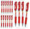 OFFCUP 0.5mm Rot Gelstifte, 16pcs Kugelschreiber Einziehbare Rollerball-Stifte Schnelltrocknend ergonomische Gelschreiber Großraumine Gehäuse rutschfeste Griffzone