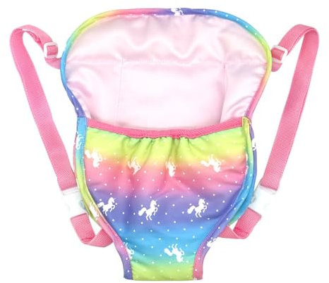 Norhogo Sac à Dos Porte bébé Poupée, Sac à Dos Porte-bébé Accessoire pour Poupée de 14-18 Pouces-Rose poupée Non Incluse