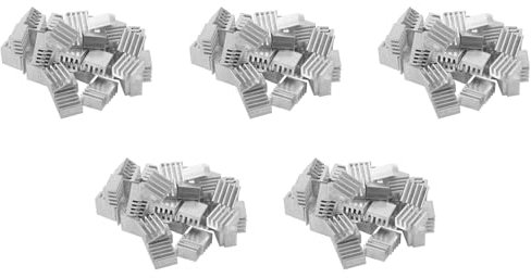 Eysaure 250 Stücke 9 x 9 x 5mm Mini Aluminiumkühlkörper für IC LED Chipsatz RAM