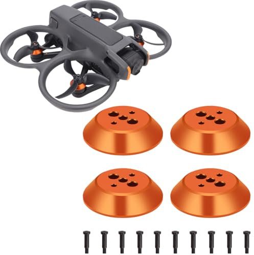 Avatar 2 Motor Kappe Schutzhülle für DJI Avata 2, 4 Stück Motorabdeckung Aluminium Motorschutz, Wasserdichtes Staubschutzschild Motorschutz für Avata 2 Drohne Zubehör (Orange)