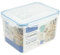 Addis Clip Tight Food Storage Container Large 4.2 Litre Tall Rectangle Airtight Silicone Seal Containers Bpa Free Easy Locking Lid Clips, Clear Transparent