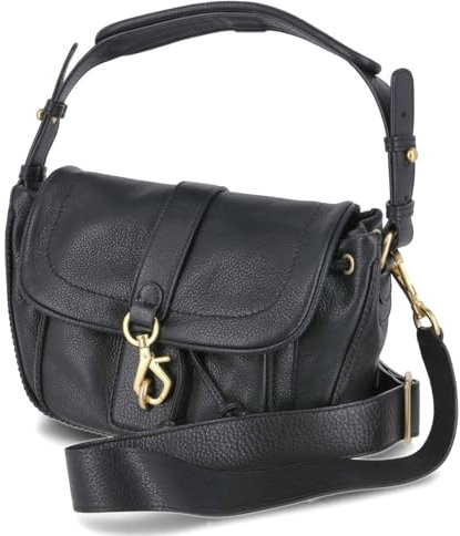 Abro Leather Dalia Star Saddle Shoulderbag Black/Nickel