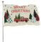 Weihnachtsgartenfahne, 90x150 cm Karierter LKW Flagge doppelseitig Winter-Flagge Weihnachtsdekoration Garten Urlaub Zuhause Party Hängedekoration
