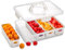 Hejo Fridge Food Storage Containers with Lids, Large-capacity Fridge Containers, Drainable Fresh Fruit Container with 4 Removable Colanders, Airtight Food Containers for Snacks,Salads,Vegetables
