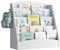 Kinder Bücherregal mit 5 offenen Fächern und Haken, Kinderregal Holz, Montessori Aufbewahrungsregal für Kinderzimmer, 80x30x75cm (Weiß)