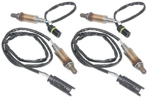 Dixhills 4x Lambdasonde Sauerstoffsensor Lamdasonde nach Kat und vor Kat Ersatz für 3er E36 E46 5er E39 E60 E61 7er E38 E65 E66 E67 Z3 X5 E53 Z4 E85 L322 2002-2012 Teilenummer 0258005109 11781433940