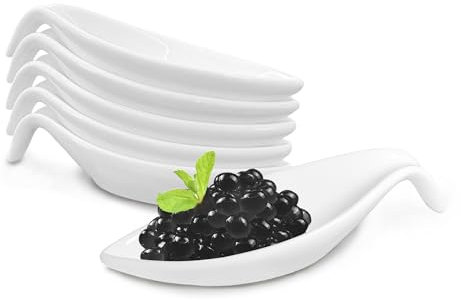 Lot de 6 cuillères de dégustation en porcelaine