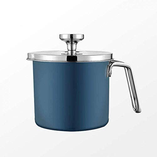 XWBLDBDFC Serbatoio olio da cucina da 1,3 litri con filtro per friggitrice, olio d'oliva vegetale, blu