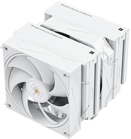 TR Royal Pretor 130 White CPU Cooler, 158 mm hoch, Dual Towers und Dual PWM Lüfter, 6 Heat Pipes Computer Radiator, PC Cooling for AM4/AM5, Intel LGA 1700/1851/1150/1151/1200/2011