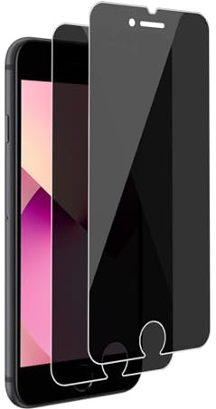 Carantee Sichtschutz für Panzerglas für iPhone 6/6s/7/8/SE 2020 Schutzglas Matt, 2 Stück Anti Spy Blickschutz für iPhone SE Folie, Ultra-HD Privacy Blendschutz Anti-Spähen Displayfolie Privatsphäre