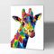 Modojuny peinture par numéros pour adultes et enfants - Paint by Numbers Kit avec peintures acryliques et pinceaux – Cadeau et décoration murale - 30 x 40 cm - Girafe (avec Cadre) - 9 ans et plus