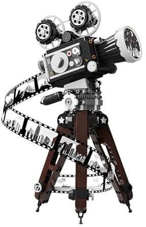 Classic Camera with Stand Building Blocks Set, 655PCS Creative Retro film Camera Building Bricks Kit, Vintage Film Camera Model Toys, Ideas Gifts for Kids Adults