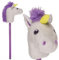 MIJOMA Hobby Horse – Steckenpferd aus weichem Plüsch – Ideal für Hobby Horsing & Rollenspiele – Hochwertige Verarbeitung – ca. 78 cm (Weißes Einhorn)
