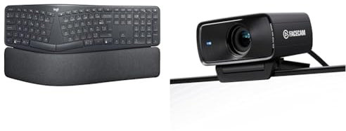 Logitech Ergo K860 Clavier & Elgato Facecam MK.2 – Webcam Haut