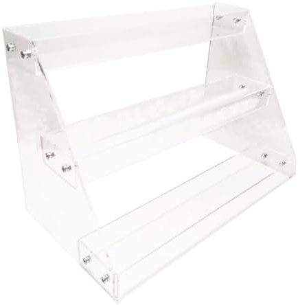 Vinyl Record Storage Display 3-Tier Acrylic CD Storage Rack Tabletop Compact Disc Jewel Case Holder For Office Desk Record Storage For Living Room