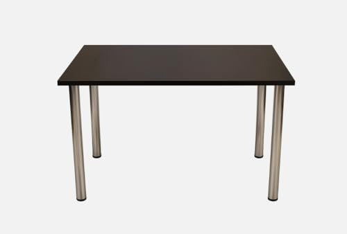 All4All Esstisch Venus - Esszimmertisch - Tisch mit Chrombeinen - Küchentisch - Bürotisch - 100x60cm - 120x70cm - Küche - Wohnzimmer (Wenge, 100x60cm)