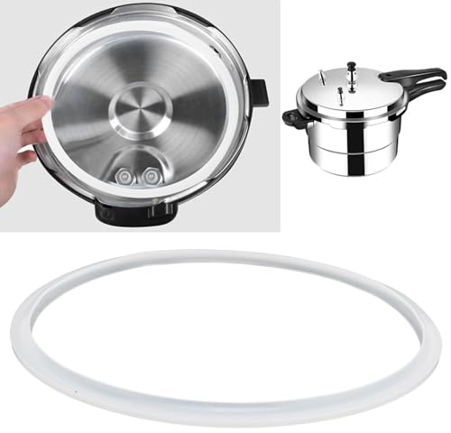 Pressure Cooker Sealing Ring, 1 Pcs Replacement Silicone Gasket Sealing Rings, Pressure Cooker Clear Silicone Shim Accessories for Most Home Pressure Cookers (22cm)