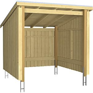 kaiserkraft | Nordic Fahrradunterstand | aus Holz | HxBxT 2200 x 2180 x 2290 mm (5 m²)
