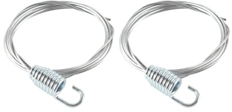 Hoite 2Sets Spring Lawnmower Drive Cable for Engine Brake Wheel Drive Throttle Durable Metal