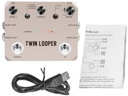 CHICIRIS 11 Wiedergabetypen Guitar Looper Pedal, 10 -minütige Aufnahme, 24 -Bit -Probenahme, Langlebige Zinklegierung E -Gitarren -Effekte, Klassisches Station Pedal mit Innovativen