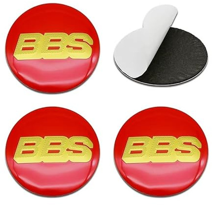 BBTUA 4 Stück Auto Nabendeckel Aufkleber für BBS 56MM 60MM 65MM, Felgenaufkleber selbstklebend Zentralabdeckung Radkappenaufkleber Nabe Mitte,Red Gold-65MM