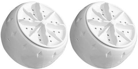 DIYEAH 2PCS Portable Mini Automatic Washing Machines with Turbo Agitator, Compact Laundry Washer for Travel, Dormitory, Home Use, USB-Powered Small Washer for Clothes and Underwear