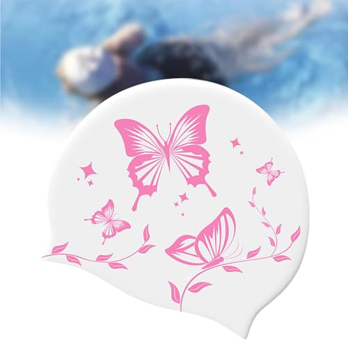 Cuffia Piscina Extra Large per Capelli Lunghi, Cuffia da Nuoto Cuffia Piscina in Silicone di Alta qualità Proteggi i Capelli Adatto Perfetto per Capelli Lunghi, Nuoto Donna e Uomo - Docia - Silicone