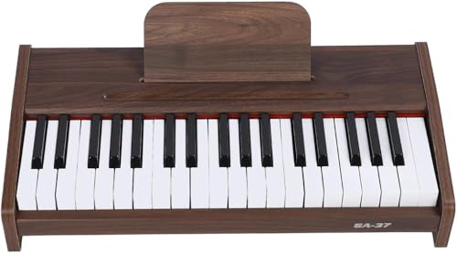 Tastiera Elettronica A 37 Tasti, Tastiera per Pianoforte per Bambini Compatta E Leggera con Finitura Effetto Legno, Strumento Musicale Educativo Giocattolo A 3 Ottave per Principianti Ed Es