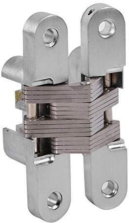 Fdit Charnières de Porte en Alliage de Zinc Pliante Invisible Charnière cachée Croix charnières pour Porte Placard Meubles(94mm)