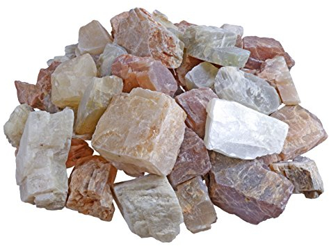 Wassersteine 300g | 100% naturbelassene Edelsteine Heilsteine | Echte unbehandelte Rohsteine für Edelsteinwasser Lebensquelle Plus (Mondstein)