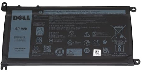 Dell Batterie Akku 42Wh 3-Zellen 3500mAh 11.4V Vostro Latitude Inspiron P75G P58F WDXOR WDX0R Y3F7Y CYMGM 3CRH3 8YPRW FW8KR FC92N