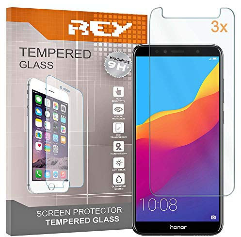 REY [Lot de 3] Verre Trempé pour Huawei Honor 7A - Honor 7A Pro, Protecteur d'écran qualité supérieure