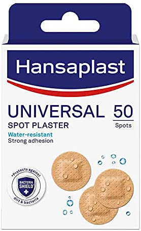 Hansaplast Universal Spots Plasters Water-Resistant and Strong Adhäsion, 50 Streifen