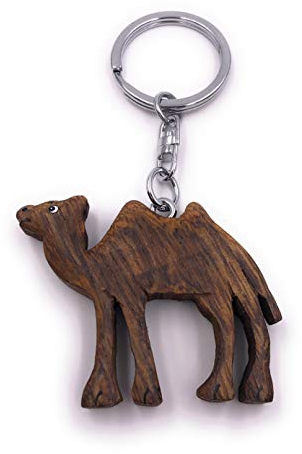 H-Customs Kamel Dromedar 2 Höcker Wüste Holz Edel Handmade Schlüsselanhänger Anhänger